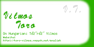 vilmos toro business card